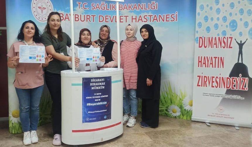 Bayburt Devlet Hastanesi'nde tütünün zararları anlatıldı