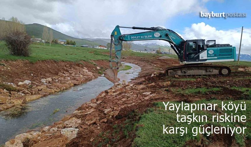 Bayburt'un Yaylapınar köyü taşkın riskine karşı güçleniyor