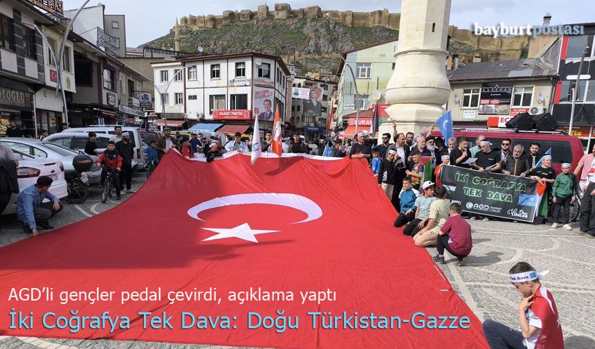 Bayburt AGD mazlum coğrafyalar için pedal çevirdi, açıklama yaptı