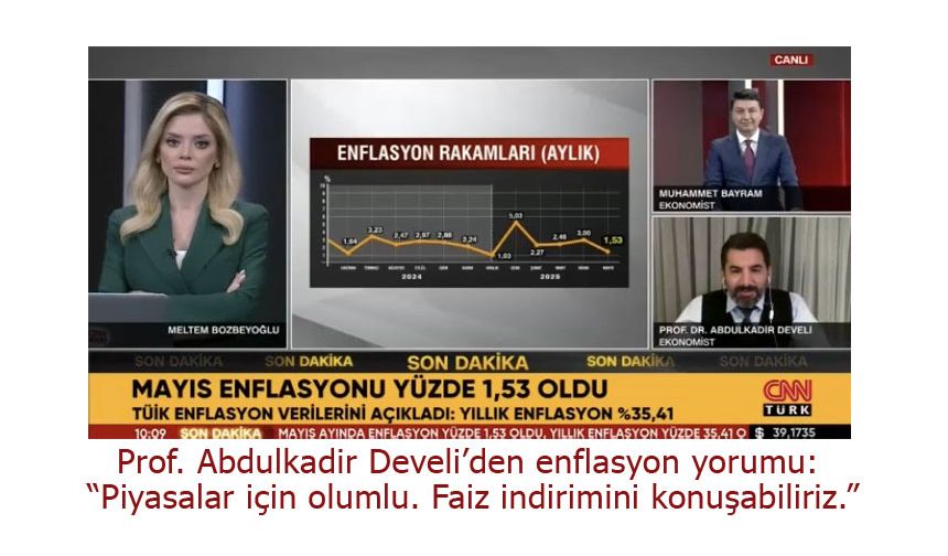 Prof. Dr. Abdulkadir Develi'den Enflasyon Yorumu: "Piyasalar İçin Olumlu"