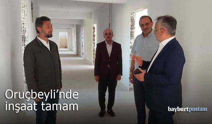 Oruçbeyli Kur'an Kursu inşaatı tamamlandı, hizmete açılmaya hazırlanıyor