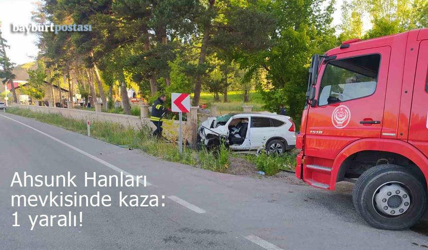 Ahsunk Hanları mevkisinde trafik kazası!