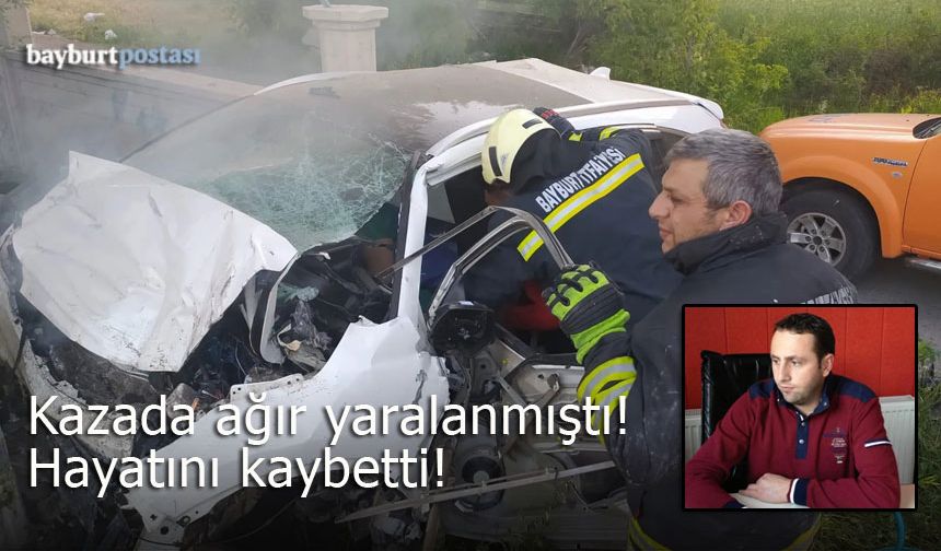 Bayburt'ta korkunç kaza can aldı: Sürücü kurtarılamadı!