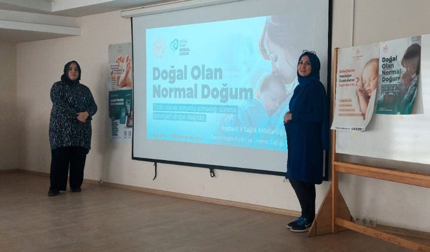 Bayburt'ta normal doğumun avantajları anlatıldı