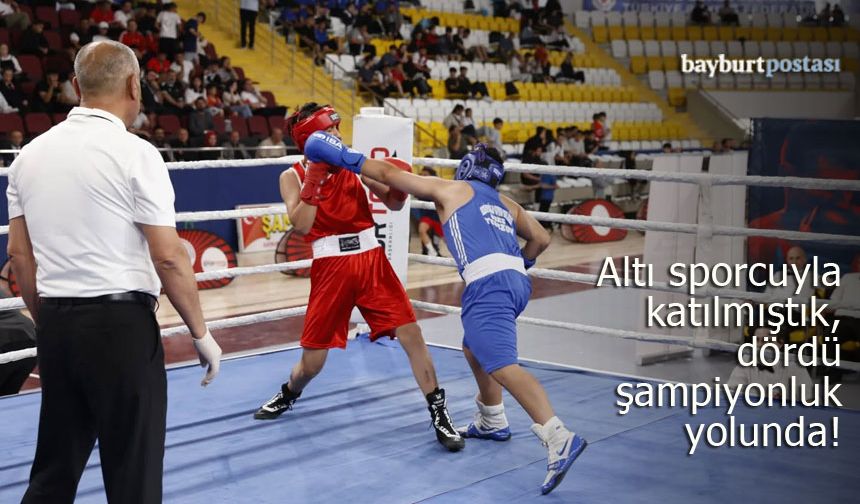 Bayburtlu Boksörler ringleri dar ediyor: 4'ü şampiyonluk yolunda!