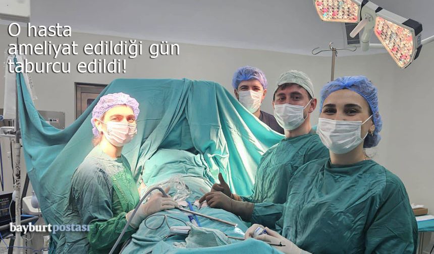 Bayburt'ta el terlemesi ameliyatı başarıyla gerçekleştirildi