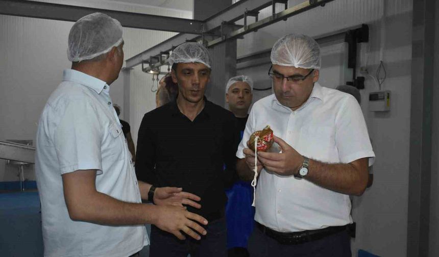 Bayburt'ta Turşu Fabrikası ve Et Entegre Tesisi Kontrolden Geçti