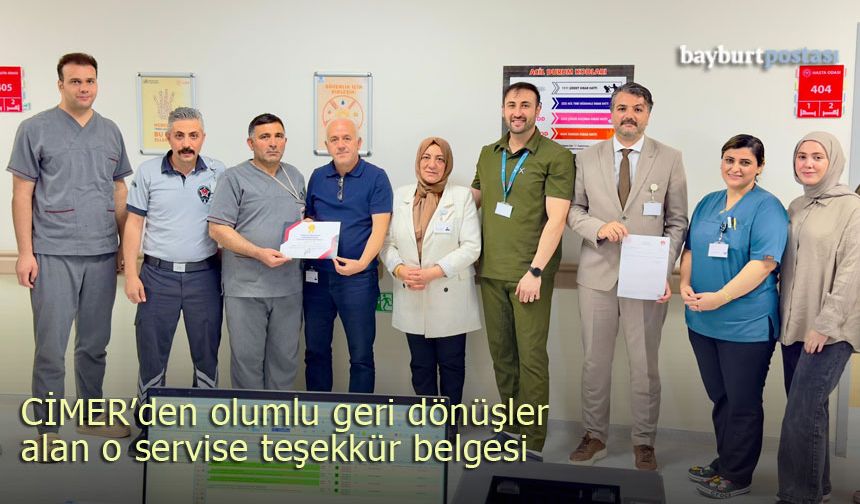 CİMER'den olumlu geri dönüşler alan o servis ödüllendirildi