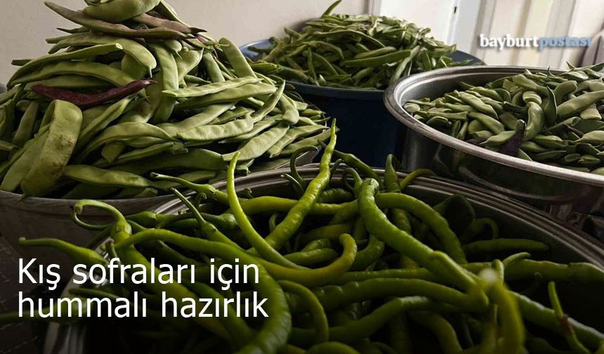 Bayburtlu Kadınlar Kış Sofraları İçin Kolları Sıvadı