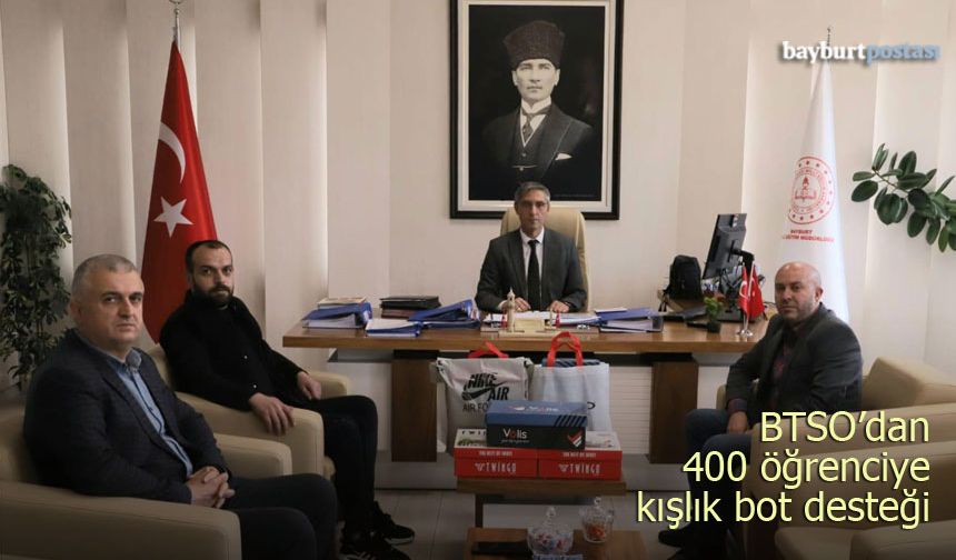 Bayburt Ticaret ve Sanayi Odası'ndan 400 öğrenciye kışlık bot desteği