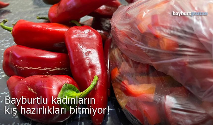 Bayburtlu kadınların kış hazırlıkları bitmiyor!