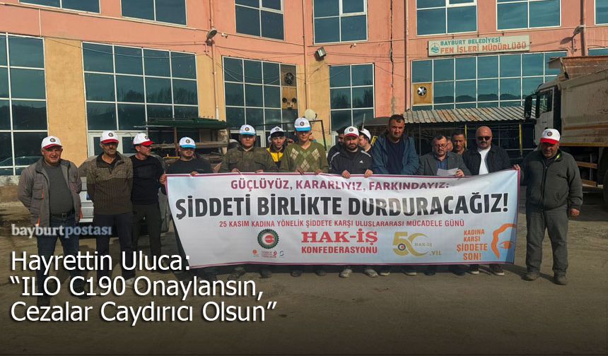 Bayburt HAK-İŞ'ten Kadına Yönelik Şiddete Karşı Öneriler