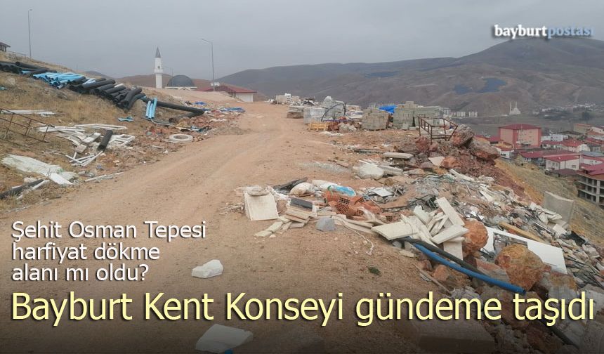 Bayburt Kent Konseyi'nden Hafriyat Tepkisi: Resmi Başvuru Yapıldı