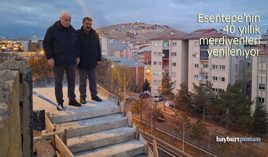 Esentepe'nin 40 Yıllık Merdivenleri Yenileniyor