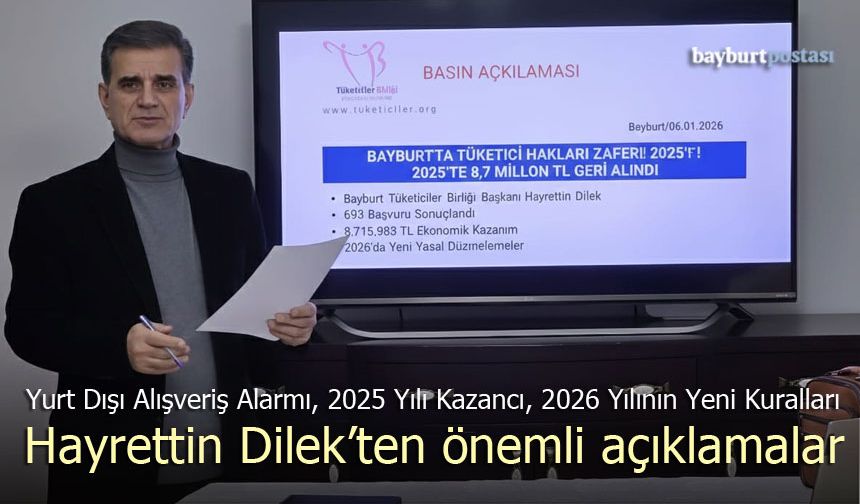 Bayburt’ta Bilinç Arttı: 2025’te 8,7 Milyon TL Tüketicinin Cebinde Kaldı