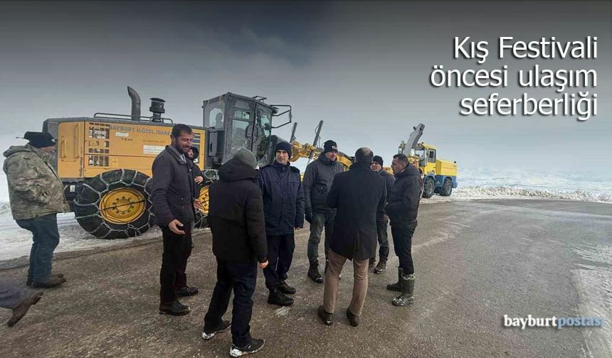 Aydıntepe'de Kış Festivali Öncesi Yayla Yolunda Çalışma