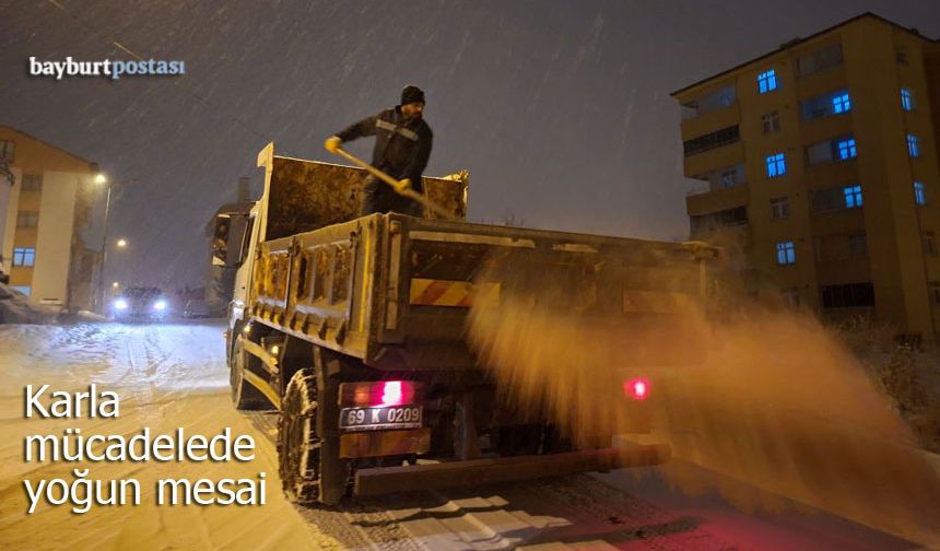 Bayburt Belediyesi'nden Karla Mücadele Çalışması