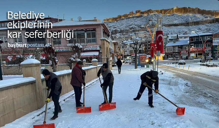 Bayburt Belediyesi’nden Kesintisiz Kar Mücadelesi