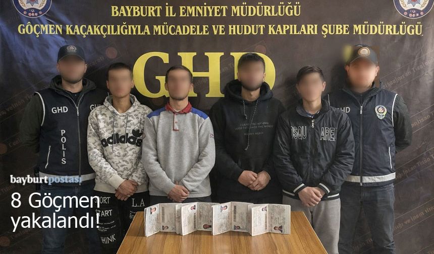 Bayburt'ta Göçmen Kaçakçılığına Darbe: 8 Düzensiz Göçmen Yakalandı