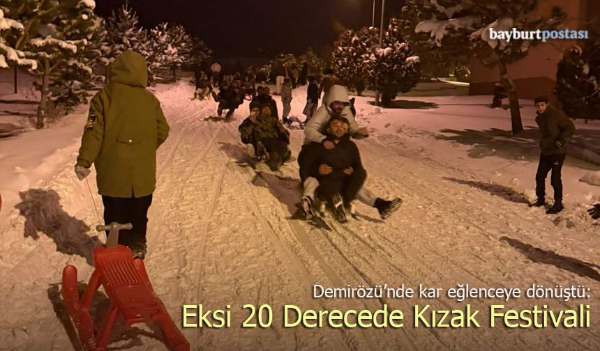 Demirözü’nde Kar Eğlenceye Dönüştü: Eksi 20 Derecede Kızak Festivali