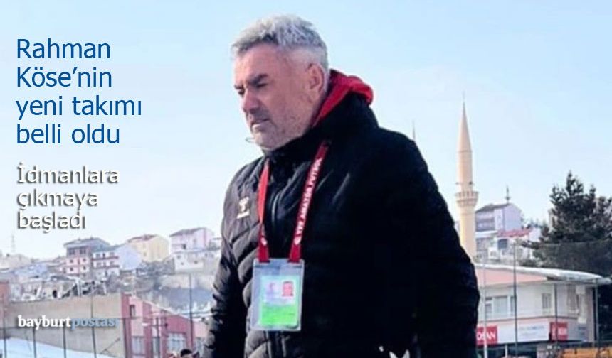 Bayburtlu Teknik Adam Rahman Köse Bartınspor’da Göreve Başladı