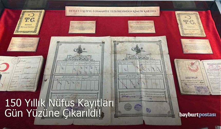 Bayburt İl Nüfus ve Vatandaşlık Müdürlüğü’nden Tarihi Sergi: 150 Yıllık Arşiv Açıldı