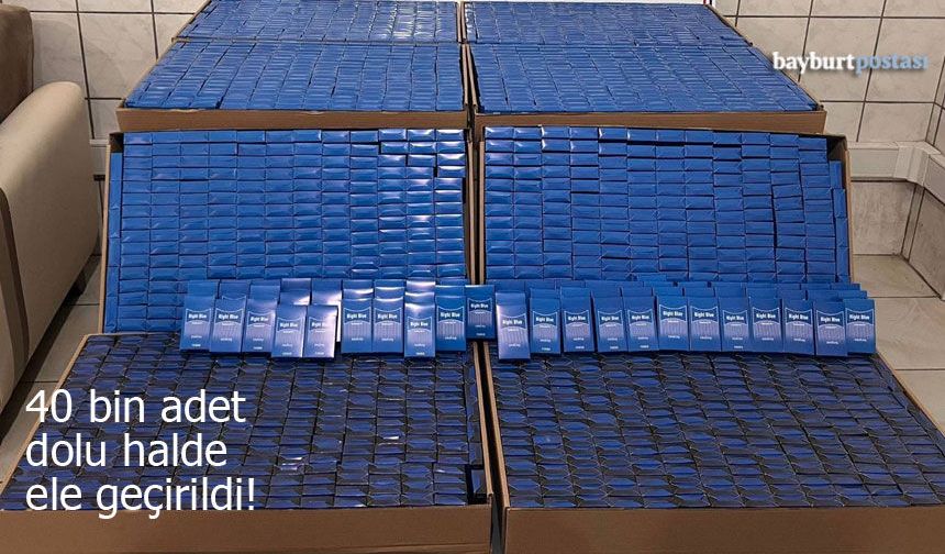 Bayburt'ta Kaçakçılık Operasyonu: 40 Bin Adet Dolu Makaron Ele Geçirildi