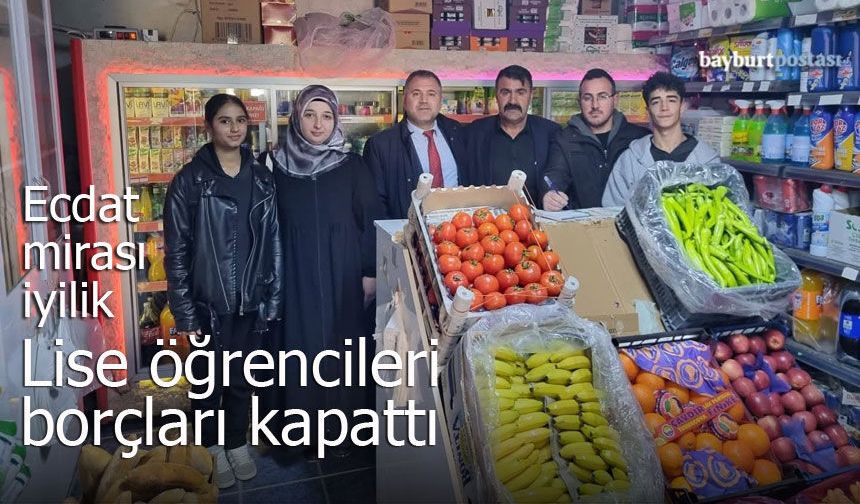 Bayburt Lisesi Öğrencileri Veresiye Defterini Sildi