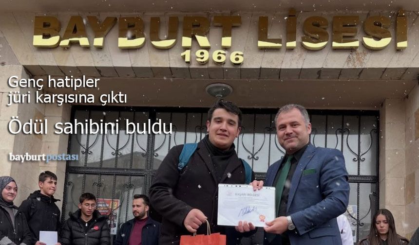 Bayburt Lisesinin En İyi Hatibi Muhammet Emin Özer