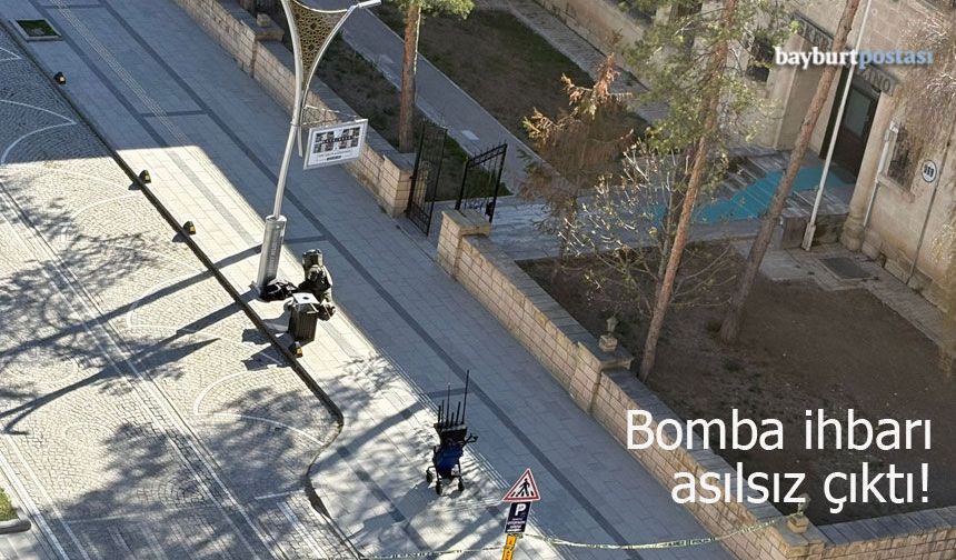 Bayburt’ta bomba diye ihbar edildi, mont çıktı!