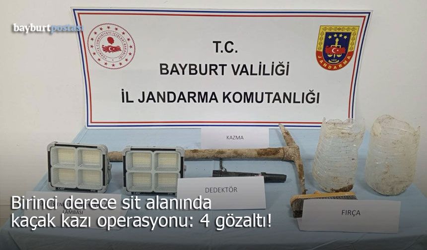 Bayburt'ta Tarihi Alanda Jandarma Operasyonu: Suçüstü Yakalandılar!