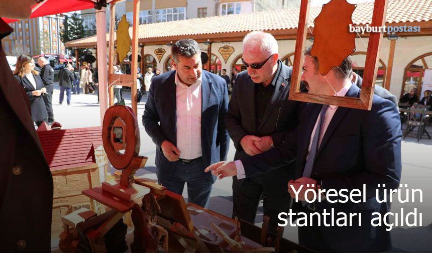 Bayburt’ta yöresel ürün stantları açıldı