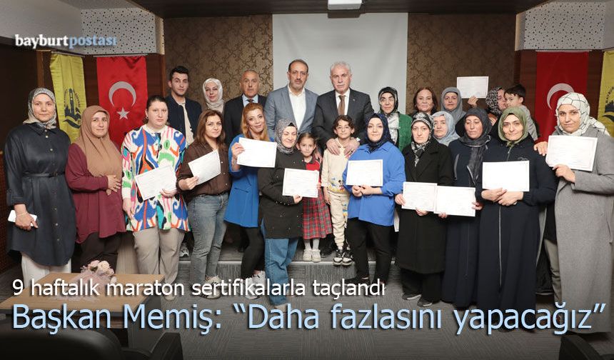 Bayburt’ta 9 Haftalık Aile Maratonu Sertifikalarla Taçlandı