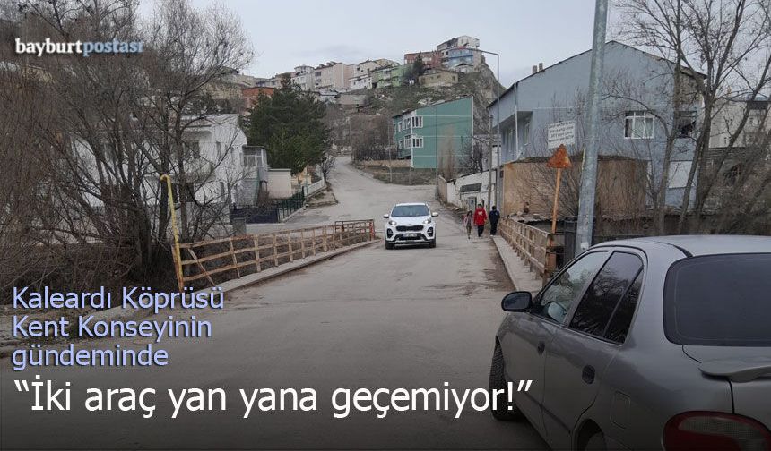Kaleardı Köprüsü, Bayburt Kent Konseyi'nin gündeminde: İki araç aynı anda geçemiyor!
