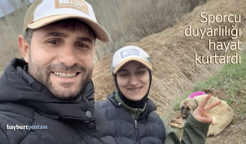 Şampiyona yolunda hayat kurtaran müdahale, yaralı köpeğe sporcu eli uzandı