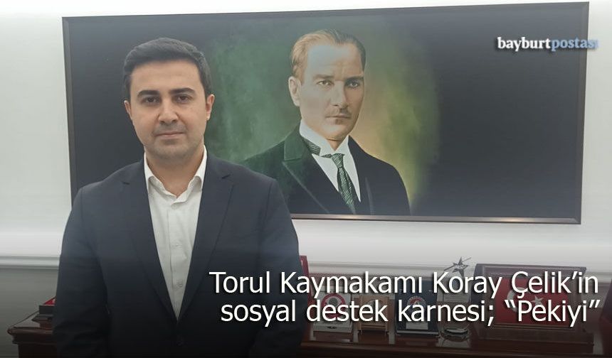 Torul Kaymakamı Koray Çelik'in sosyal destek karnesi; "Pekiyi"