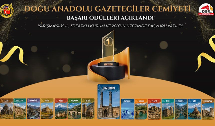 DAGC Gazetecilik Başarı Ödülleri Açıklandı: Listede 3 Bayburtlu İsim Var