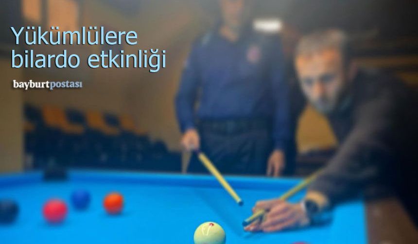 Bayburt'ta yükümlülere bilardo etkinliği