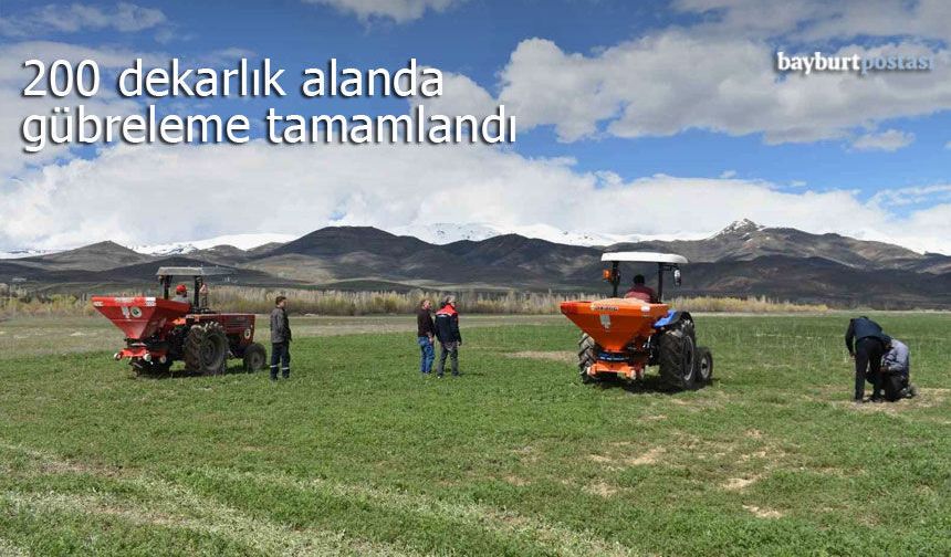 Bayburt’ta Mera Verimliliği Artıyor: 200 Dekarlık Alanda Gübreleme Tamamlandı