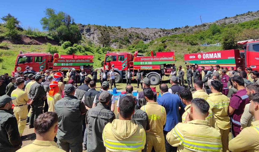 Bayburt orman ekiplerinden yangın riskine karşı sıkı hazırlık