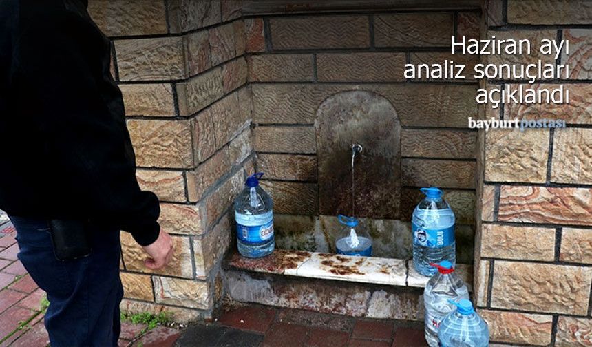 Bayburt'ta çeşme suyu analizi: 5'i temiz, 6'sı kirli çıktı!