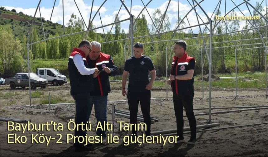 Bayburt'ta Eko Köy 2 Projesi’nde seralar yükseliyor