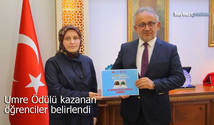 Bayburt'ta Umre ödülü kazanan öğrenciler belirlendi