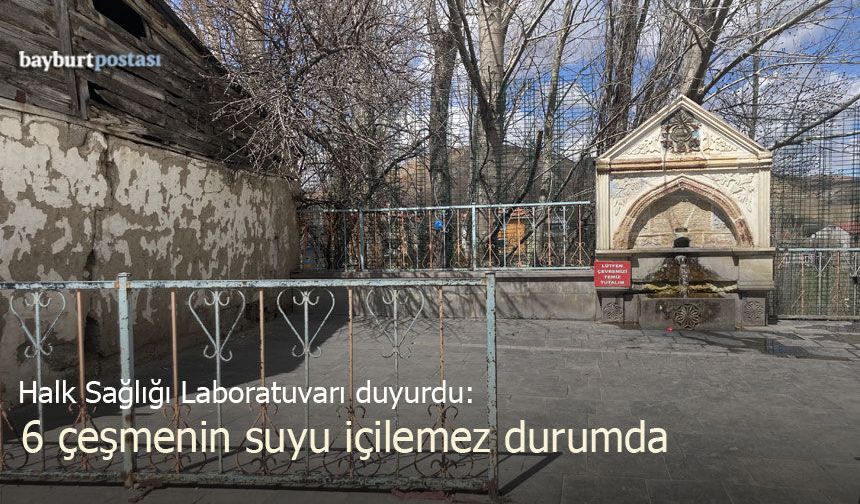 Bayburt'ta temmuz ayı su analiz sonuçları belli oldu