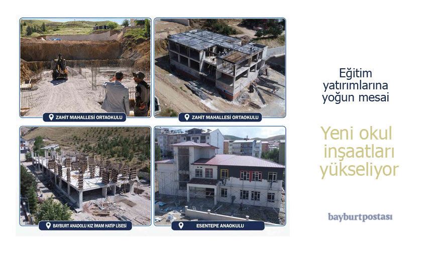 Bayburt’ta eğitim yatırımlarına yoğun mesai: Yeni okul inşaatları yükseliyor