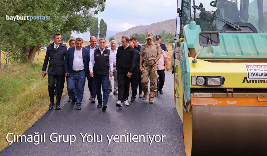 Bayburt'ta Çımağıl grup yolu yenileniyor