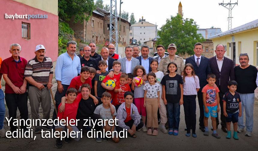 Vali Eldivan yangınzede vatandaşlarla bir araya geldi