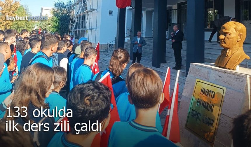 Bayburt’ta 133 okulda ilk ders zili çaldı
