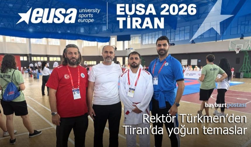 Rektör Mutlu Türkmen’den Tiran’da yoğun mesai trafiği