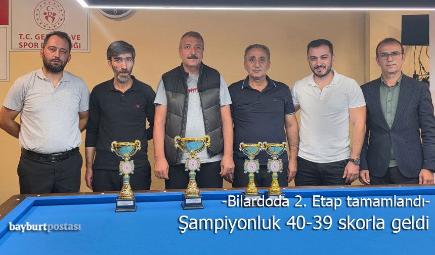 Bayburt'un Bilardo Şampiyonu Yunus Şah